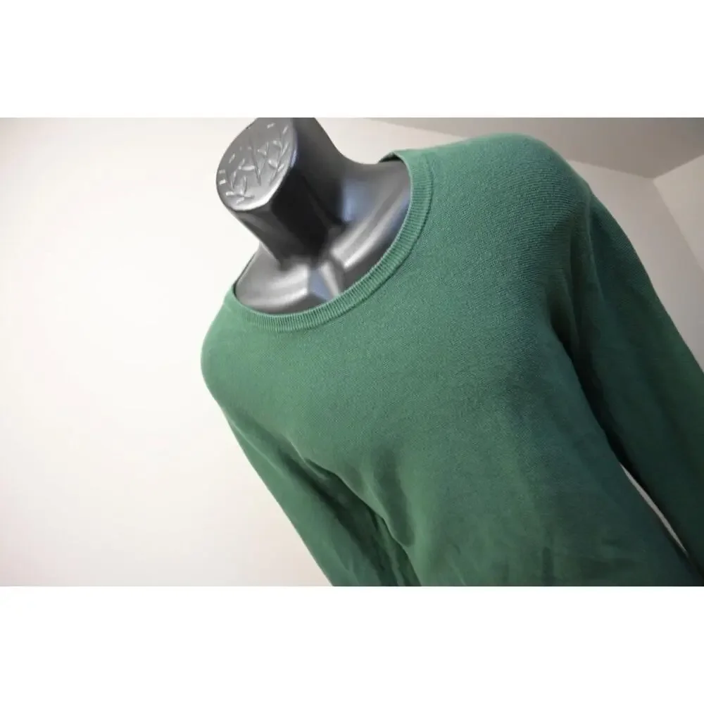 J Crew Thermal Crew Neck Sweater‎ Green Long Sleeve Mens Size Large